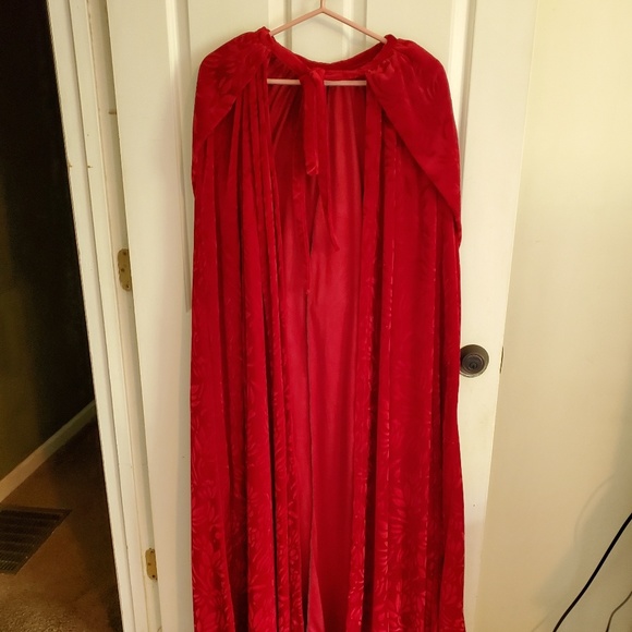 cosplay Jackets & Blazers - 💚 Deep red velvet cloak Cape robe ren faire